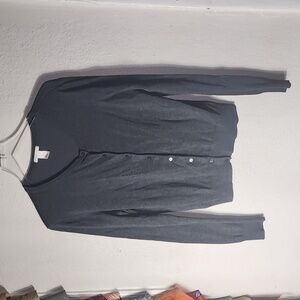 Women Button Down Gray sweather